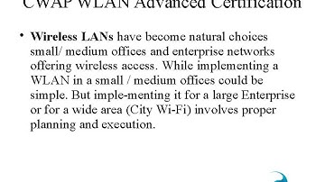 CWAP WLAN Advanced certification Training