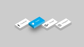3D Social Media Icons Hover using CSS