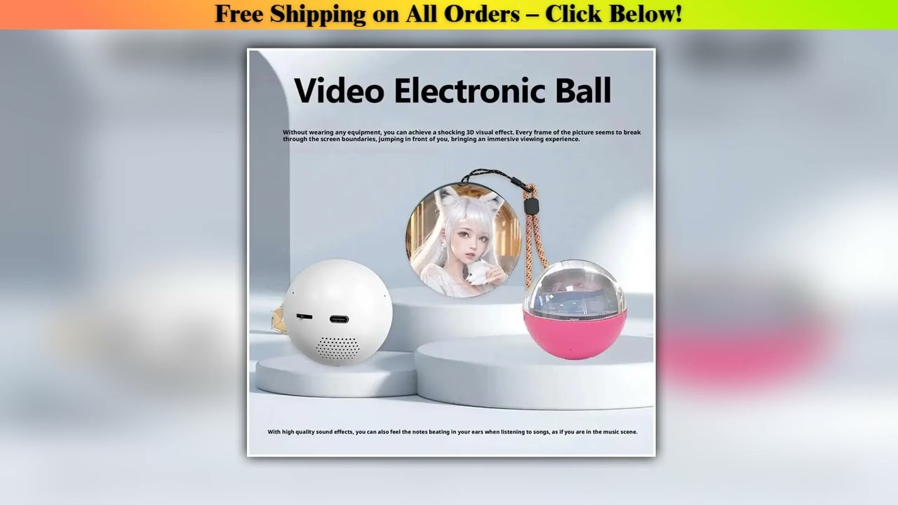3D Video Crystal Ball DIY Memory Art Glass Ball Lamp Spherical Pixel Display 27inchs Screen 4GB Vid