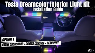 Tesla Model 3/Y Interior Ambient Customizable Light Kit | Installation Guide | *Option 1*