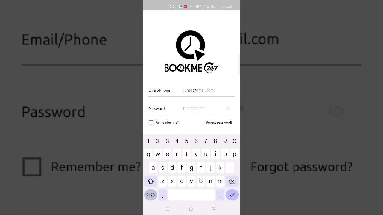 account creation in bookme247