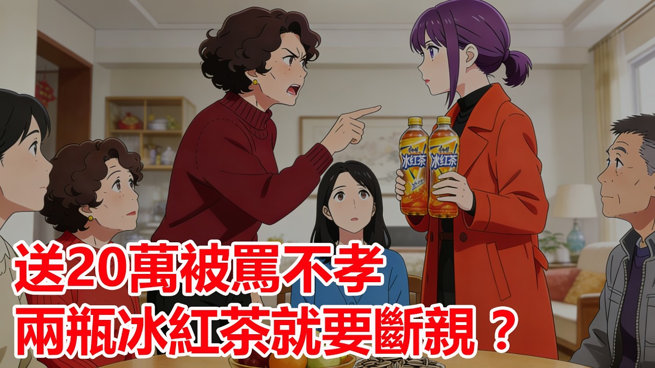 我給我媽花了20萬，她卻因為兩瓶冰紅茶，當眾要跟我斷親