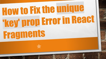 How to Fix the unique 