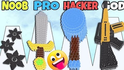NOOB vs PRO vs HACKER vs GOD in Crowd Number Run 3D By Quick Games