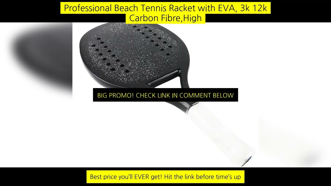 Beginner Beach Tennis Racket Full Carbon Fiber Frame Thickness Micro-Particle
