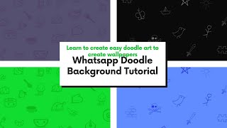 Whatsapp Doodle Background | photoshop tutorial | whatsapp wallpaper home screen | easy doodle art screenshot 1