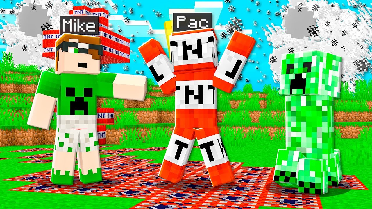 Minecraft MAS os BLOCOS que TOCAMOS vira TNT! 🤯