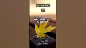 Apologizing for mistakes... #shorts #regretfacts #facts