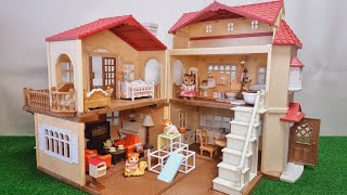 15 Minutes Satisfying with Sylvanian Families Complete House Set ASMR No Talking
