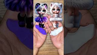 Mixing Purple and White Clay! 💜+🤍=? Guess the Color! ✨#claymixing #satisfying #asmr