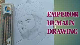 HOW TO DRAW EMPEROR HUMAYUN STEP BY STEP | MUGHAL EMPEROR | PENCIL SKETCH  EASY WAY - YouTube