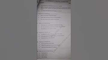 E-commerce and digital marketing | 4 sem/2 year | Up Polytechnic | question paper 2024 | Bteup