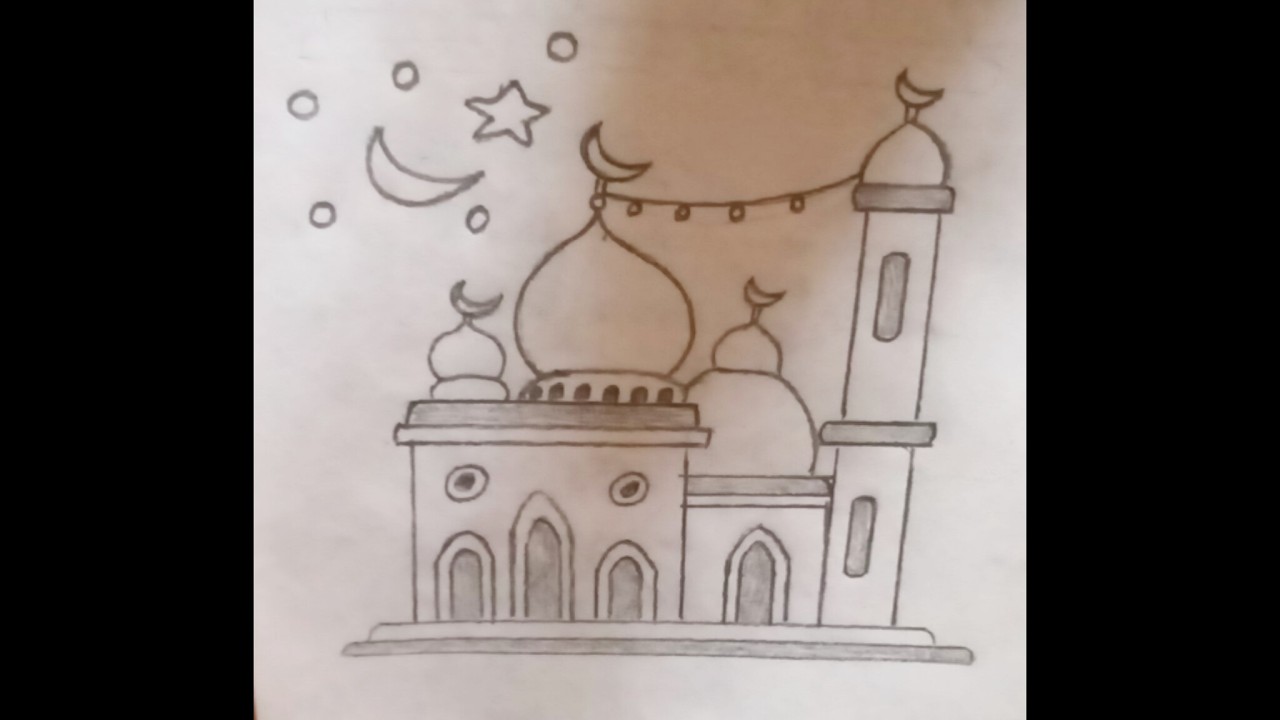 Ramzan Special Masjid Drawing 🌙✨ | Beautiful Ramadan Mosque Drawing Step by Step | Islamic Art