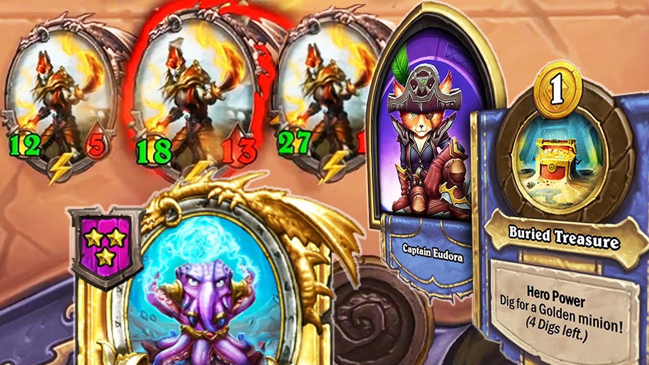 CAPTAIN EUDORA - Turn 5 Golden Zerus into 6 Star Pirate! - Hearthstone Battlegrounds
