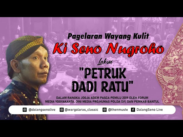 #LiveStreaming Wayang Kulit Ki Seno Nugroho PETRUK DADI RATU class=