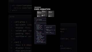CSS card animation #css #animation #webdesign #frontenddeveloper