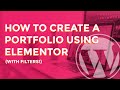 How to create a filterable portfolio using Elementor for free (WordPress)