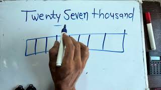 Twenty-seven thousand in numbers | 27,000 spelling in Hindi and English | Hindi