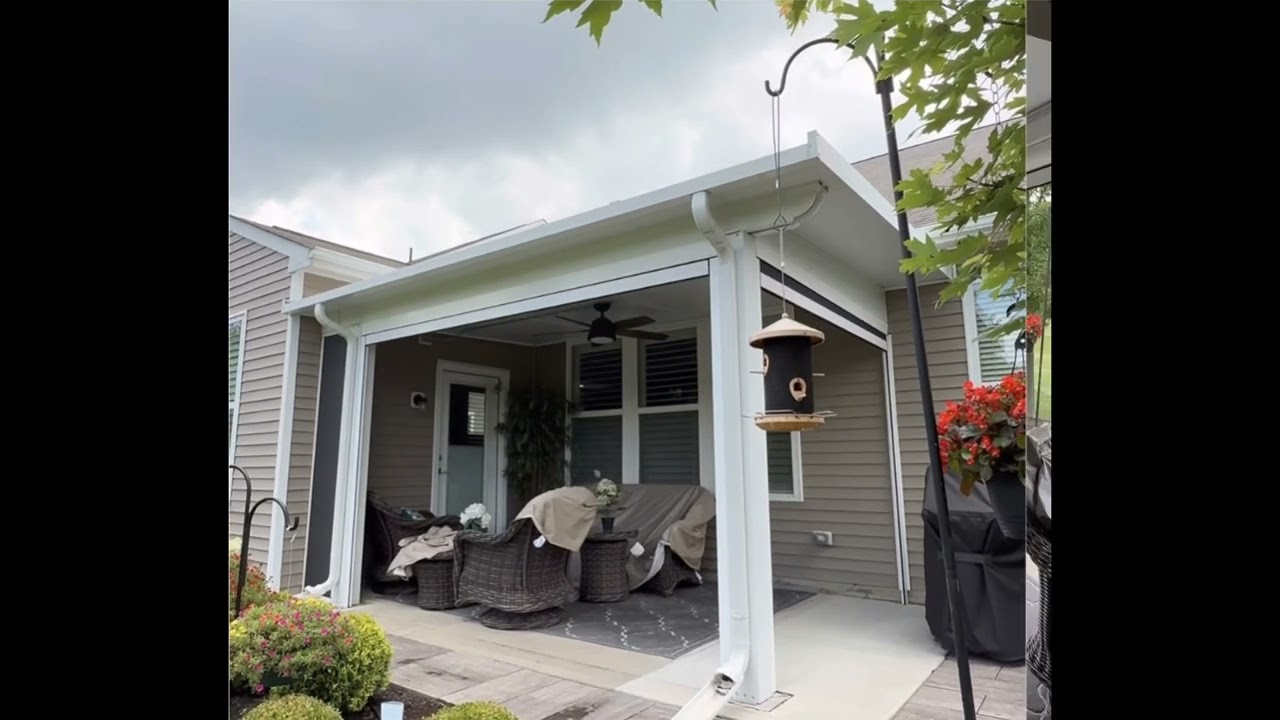Insulated Roof Addition W/ Privacy Roll Down Screens