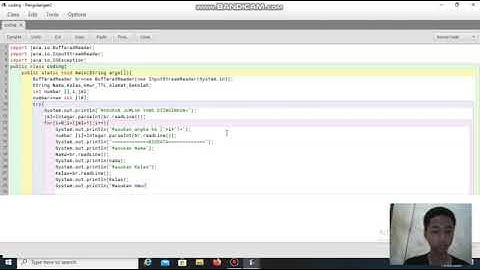 Membuat Biodata dengan menggunakan tipe data array | BlueJ