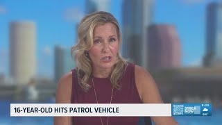 16-year-old girl arrested for stealing car, hitting Hillsborough deputy patrol vehicle
