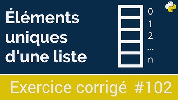 Corrected Exercise 102: Program that determines and displays the unique elements of a list | Python