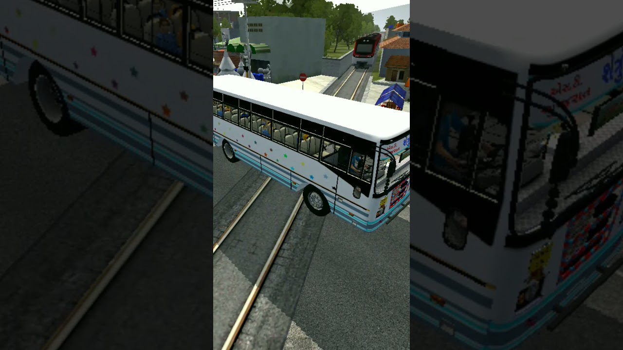 GSRTC bus vs train accident 