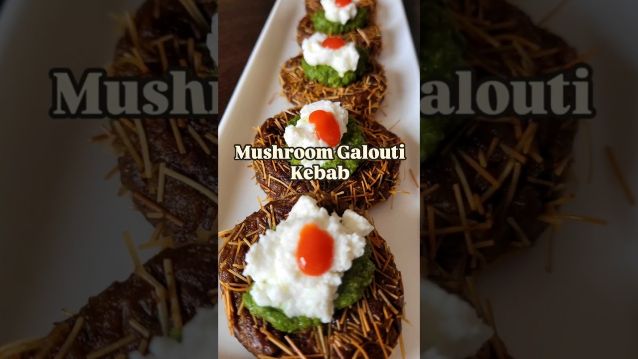 Mushroom Galouti Kebabs |Melt-in-the-Mouth Mushroom | A Vegetarian Twist on a Royal Classic