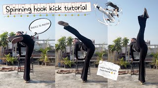 How to Master the Spinning Hook Kick l step by step tutorial l basics to master l taekwondo l mma