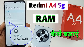 redmi a4 5g me Ram kaise badhaye / how to increase Ram redmi a4 5g / redmi a4 memory extension