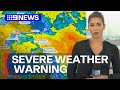More heavy rain forecast to drench Far North Queensland | 9 News Australia