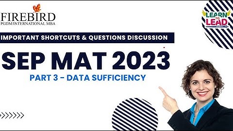 MAT 2023 | Important Q&A | Shortcuts | Data Sufficiency | May Exam QP  | Part 3 #mba2024  #pgdm2024