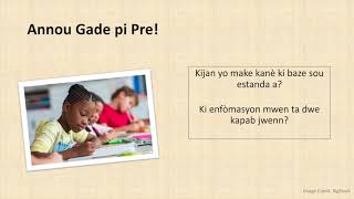 Standards-based Report Card Parent Presentation - Creole Version