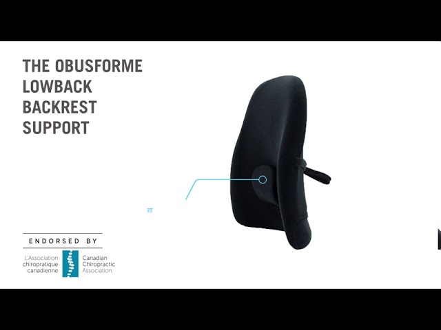 ObusForme Lowback Backrest Support Product Breakdown 