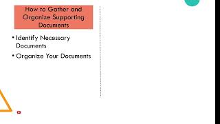 How to gather and organize supporting documen