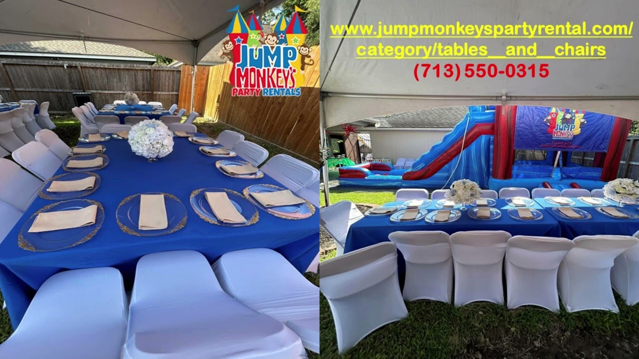 Table and Chair Rentals Houston TX - Jump Monkey's Party Rental - 713-550-0315