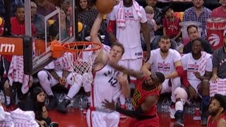 Jakob Poeltl Huge Poster Dunk On The Fast Break Against Hawks 12.03.16.