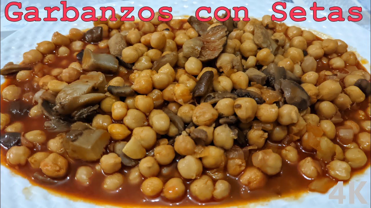 🔴 Garbanzos Guisados con Setas | Receta Fácil y Rápida
