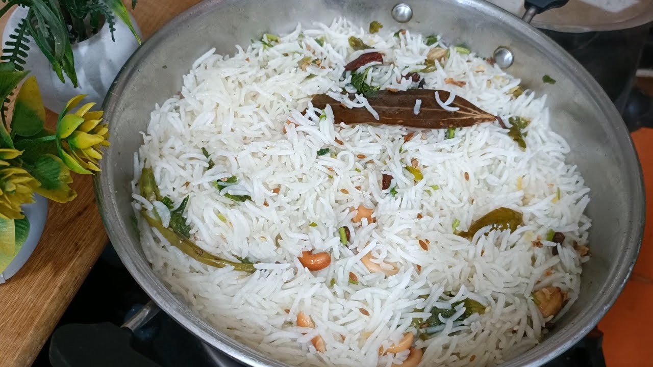 Ghee ricekids lunch box recipeGhee rice in Telugurice recipes YouTube
