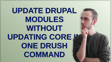 Drupal: Update drupal modules without updating core in one drush command