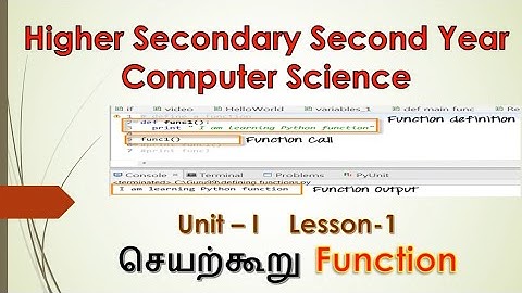 12th Computer Science - Unit - I  Chapter - 1 - Functions TM  EM.