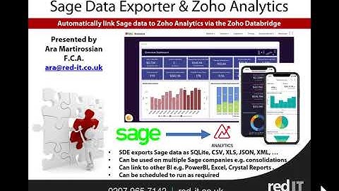 Sage Data Exporter: How to integrate Sage with Zoho Analytics using a SQLite database
