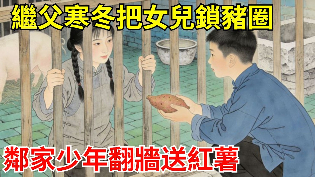 繼父寒冬把女兒鎖豬圈。鄰家少年翻墻送紅薯，還幫她挖地道逃走。九年後，少年因冤入獄，牢門外停滿馬車——她手持欽差令牌：誰動我恩人，誅九族！#故事頻道#聽書#民間故事#說書#善有善報#爽文