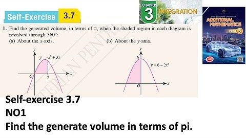 Integration self-exercise 3.7 Q1 latihan kendiri 3.7 pengamiran form 5 add maths kssm spm textbook