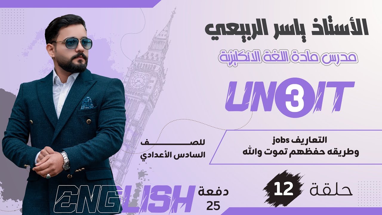 اللغة الانكليزية للصف السادس الاعدادي 2025 || المحاضره 12 || اليونت الثالث || التعاريف وطريقه حفظهم