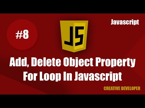 Add and Delete object property in javascript || For in loop javascript || Javascript || Tutorial