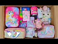 Unboxing Fancy Unicorn stationery Electric Stationery set, PiggyBank, Geometry Box, Sharpener, Pen