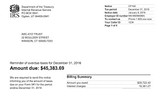 How to understand your CP160 Notice (You Owe Taxes From Your Form 941 Quarterly Return)