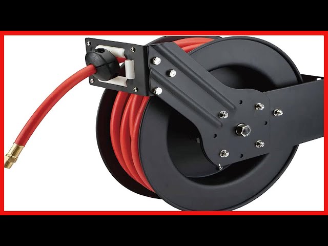 Great product - MaxWorks 80720 50ft Auto Rewind Retractable Reel with 3/8  x 50' Air Hose with Bras 