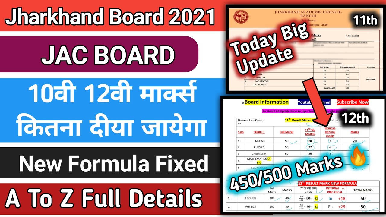 Jharkhand Board 10th 12th Result New Formula 2021| ऐसे बनेगा रिजल्ट | Marks Kitna Diya Jayega? | Jac